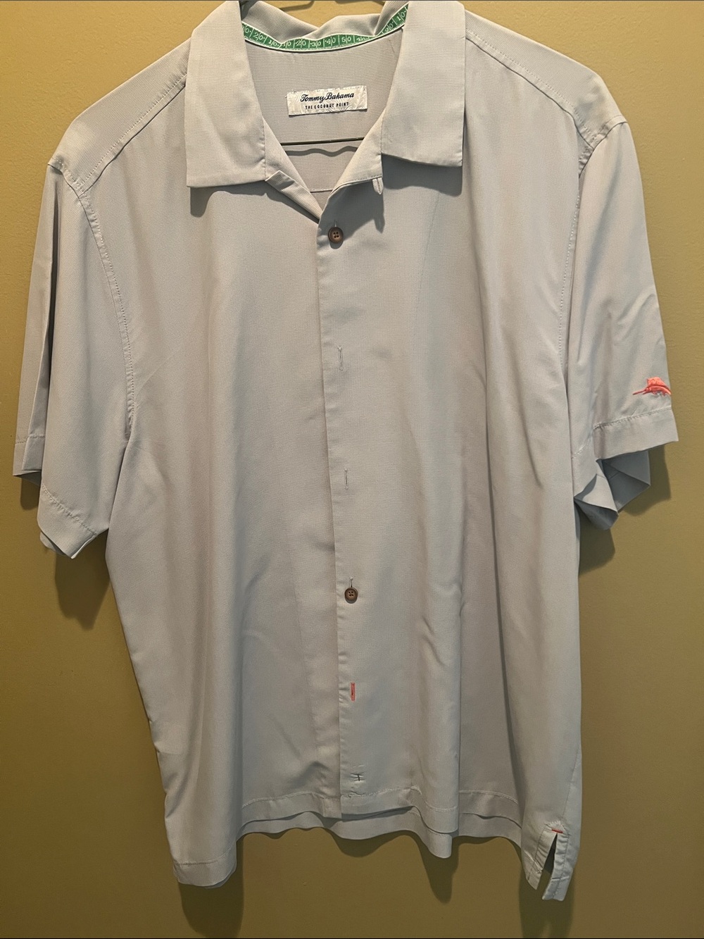 Tommy Bahama Light Blue Short-Sleeve Camp Collar Button-Down Shirt